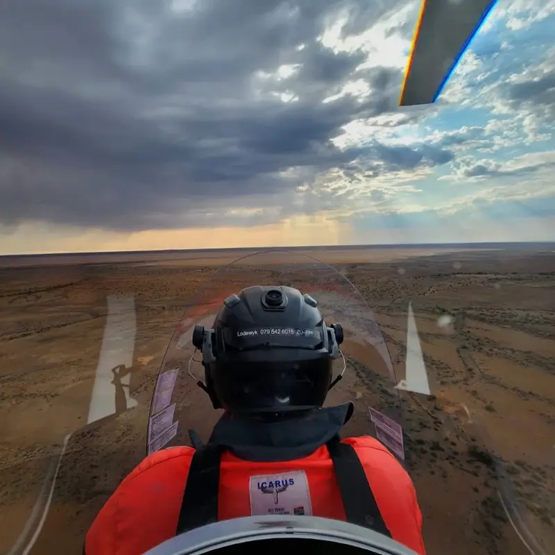 View over Verneukpan from Gyrocopte